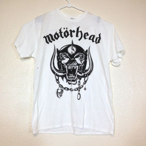 Motorhead White T-Shirt Short Sleeve Mens Large